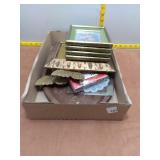 Home Decor Estate Lot: Signed Art, Carved tray