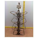 Elegant Wrought Iron Style 3-Bottle Wine Rack