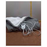Serta 50" x 60" Heated Throw Blanket - Grey & Whit