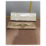 Lot of 2 Solid Brass Victorian Scroll Wall Accent