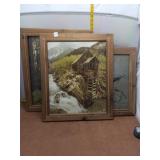 Rustic Trio of Nature Prints with Rope Inlay Frame