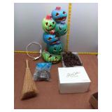 Colorful Halloween Jack-O-Lantern Tower/Witch