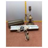 Vintage Brass Swing Arm Lamp Base & Hobby Hill Pic