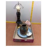 Eclectic Vintage Decor Lot: GDR Ring Holder, Jewel