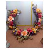 Vibrant 27" Light-Up Butterfly and Peony wreath