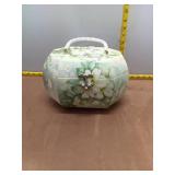Octagonal Floral Hard Shell Vanity Bag