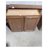 Classic Oak Two-Door Wall Storage Cabinet