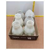 Set of 6 Frosted Glass Lamp Shades