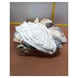 Large Collection of Linens, Crocheted Lace