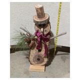 Rustic Wood Snowman Holiday Decor