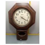 Linden Vintage Wall Clock w/ Pendulum Box