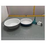 Vintage Enamelware Lot - Basins & Funnels