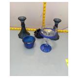 Vintage Blue Glassware Collection