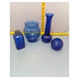 Vintage Cobalt Blue Glass Collection