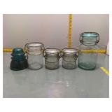 Vintage Canning Jars & Glass Insulator Lot