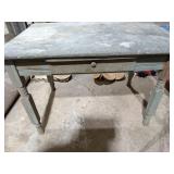 Vintage Painted Table w/ Zinc or Slate Top
