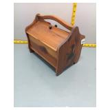 Vintage Wood Sewing Box w/ Handle