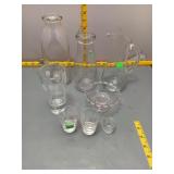 Vintage Clear Glass Pitchers, Bottles & Barware