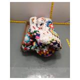 Vintage Granny Square Crochet Afghan Blanket