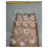 Etched Floral Wine Glasses & Champagne Coupes