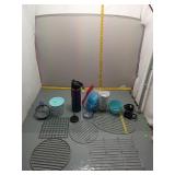 Wire Cooling Racks, Lids, Cups & Water Bottle Lot