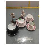 Angel Figurines & Floral Tea Cup Sets