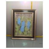 Framed Floral Painting - Blue Delphiniums