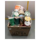 Large Lot Ribbon & Craft Spools - Asst Colors