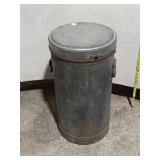 Vintage Galvanized Metal Milk Can