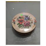 Vintage Floral Tin w/ Button Collection