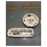 Christmas Ceramic Serving Set - 2 Pieces
