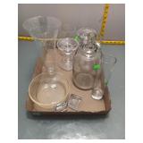Clear Glass Vases, Candle Holders & Tableware
