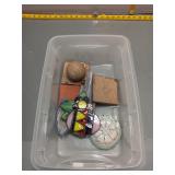 Ceramic & Stained Glass Art Lot - 9 Pcs