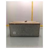 Galvanized Metal Box w/ Wood Lid