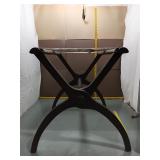 Wood Luggage Rack w/ Tapestry Straps