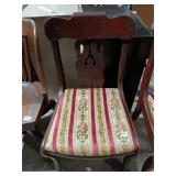 Mahogany Side Chair w/ Upholstered Seat
