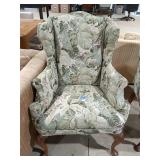 Wingback Arm Chair - Floral Upholstery