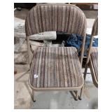Padded Folding Chair - Tan Metal Frame