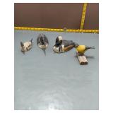 Carved Wood Bird Figurines