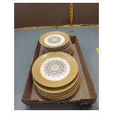 Yellow Floral Dinner & Salad Plates