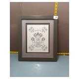 Framed Embroidery Art - He Loves Me Knot