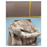 Mink Fur Stole - Light Brown