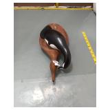 Carved Wood Orca Whale Sculpture