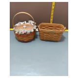 2 Longaberger Handwoven Baskets