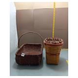 2 Wicker & Longaberger Style Baskets