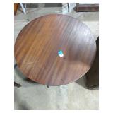 Round Mahogany Pedestal Drum Table