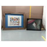Framed Cross Stitch & Shadow Box Quilt Lot