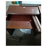 Mahogany Computer Desk w/ Hutch & Slide-Out Tray