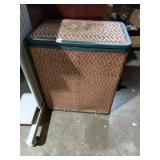 Vintage Wicker Laundry Hamper w/ Lid