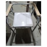 Bedside Commode Chair - Chrome Frame